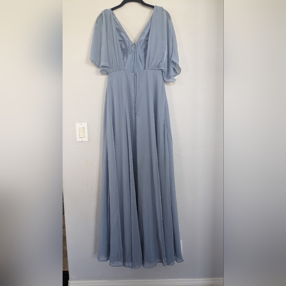 AW Vickie Bridesmaid Prom Formal Special Occasion Wedding Guest Dress, 4, Blue - Picture 6 of 8